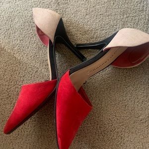 Chinese Laundry two tone suede heels